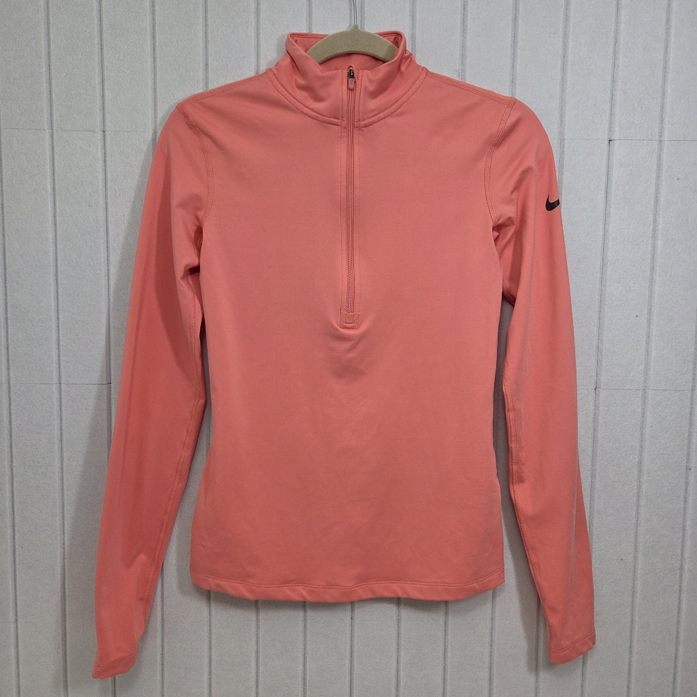 Nike Dry-Fit‎ 1/2 zip Coral Athletic pullover Size S